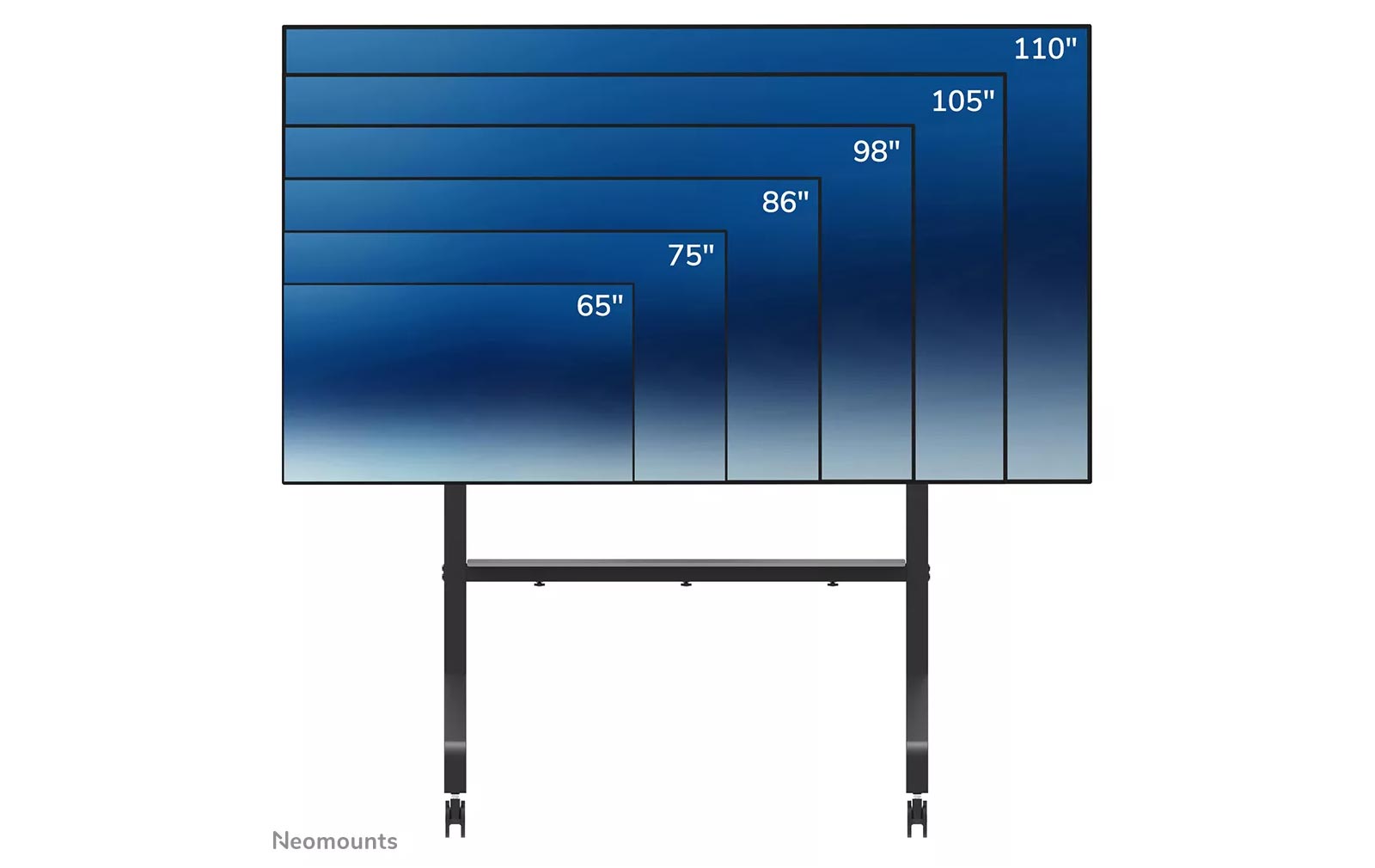 Neomounts FL50-575BL1 TV-Trolley - 65-115" MOVE Go XL – Bild 3