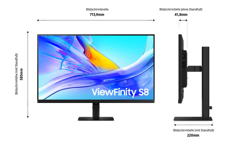 Samsung LS32D800UAUXEN - 32" UHD ViewFinity S8 (S80UD) - Image 18