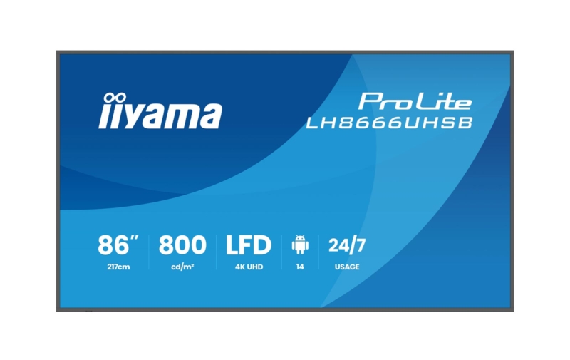 iiyama ProLite LH8666UHSB-B1AG - 86" 4K Signage Display