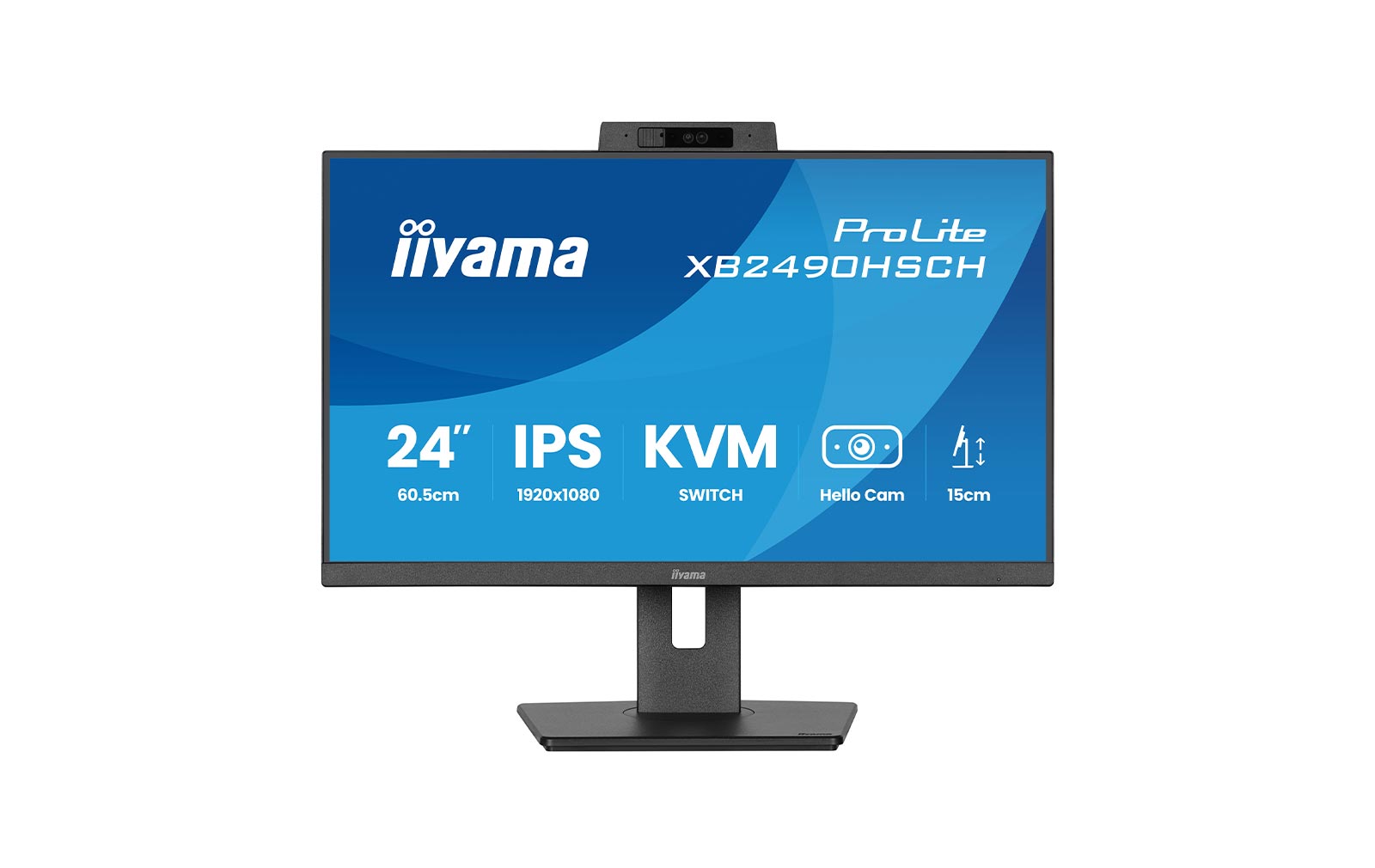 iiyama ProLite XB2490HSCH-B1 - 24" FHD Monitor mit Webcam – Bild 2