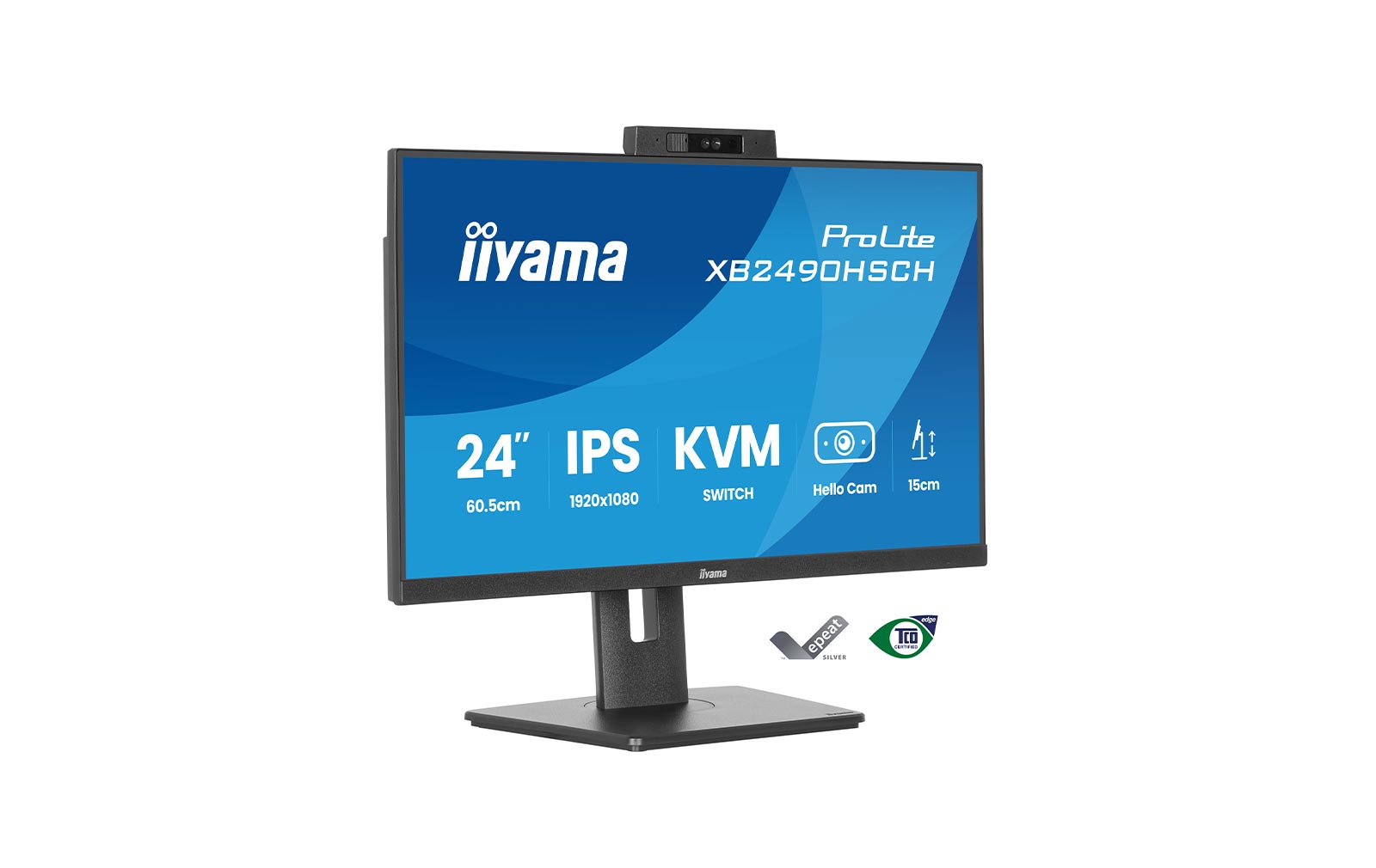 iiyama ProLite XB2490HSCH-B1 - 24" FHD Monitor mit Webcam – Bild 4