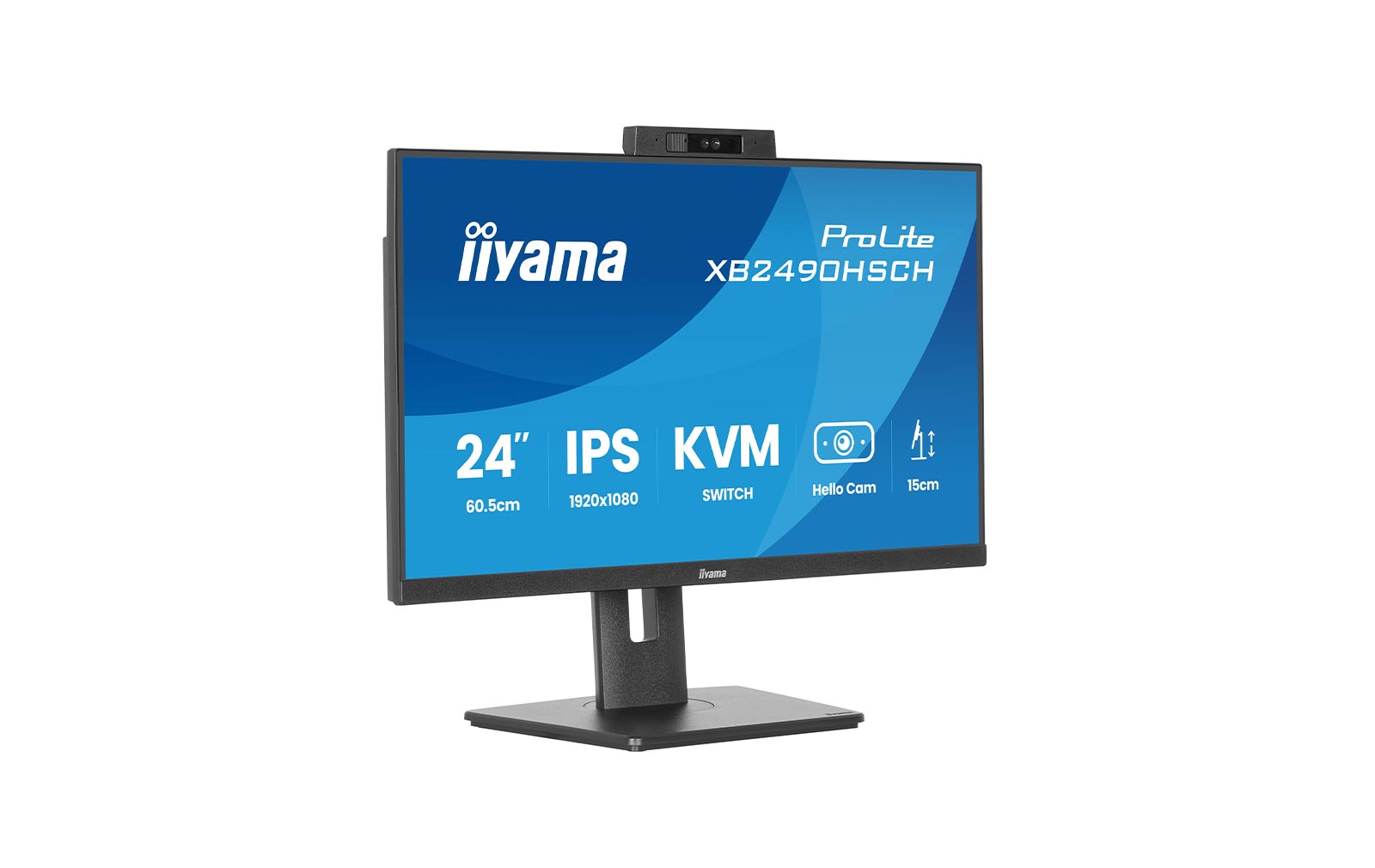 iiyama ProLite XB2490HSCH-B1 - 24" FHD Monitor mit Webcam – Bild 5