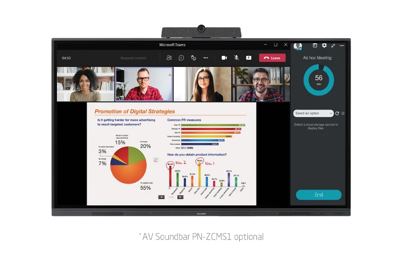 Sharp PN-L652B - 65" Precision UHD Touch Display - Image 3