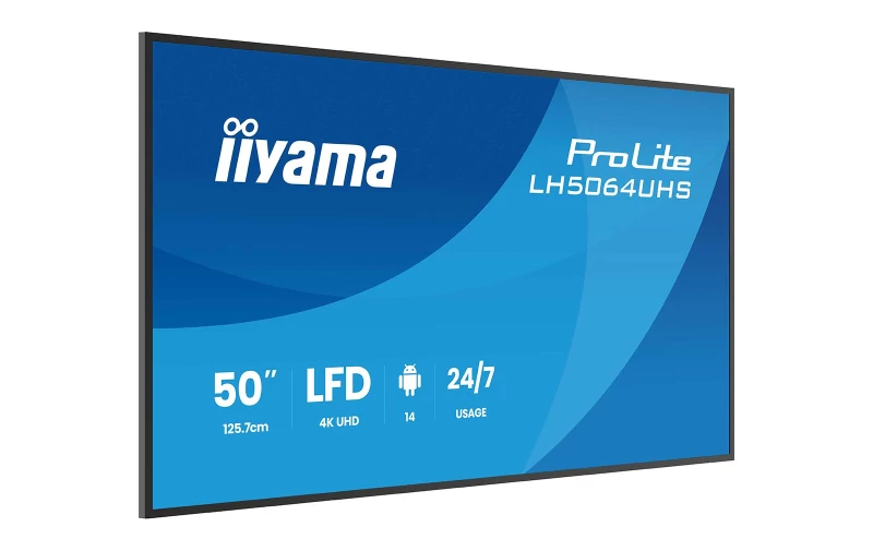 iiyama ProLite LH5064UHS-B1AG - 50" 4K UHD 24/7 Signage Display mit Android OS - Image 3