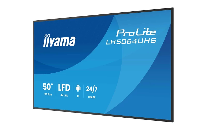 iiyama ProLite LH5064UHS-B1AG - 50" 4K UHD 24/7 Signage Display mit Android OS - Image 5